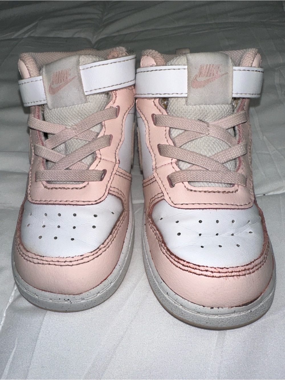 Nike | Court Borough Mid 2 Pink & White Sneakers | 8C
